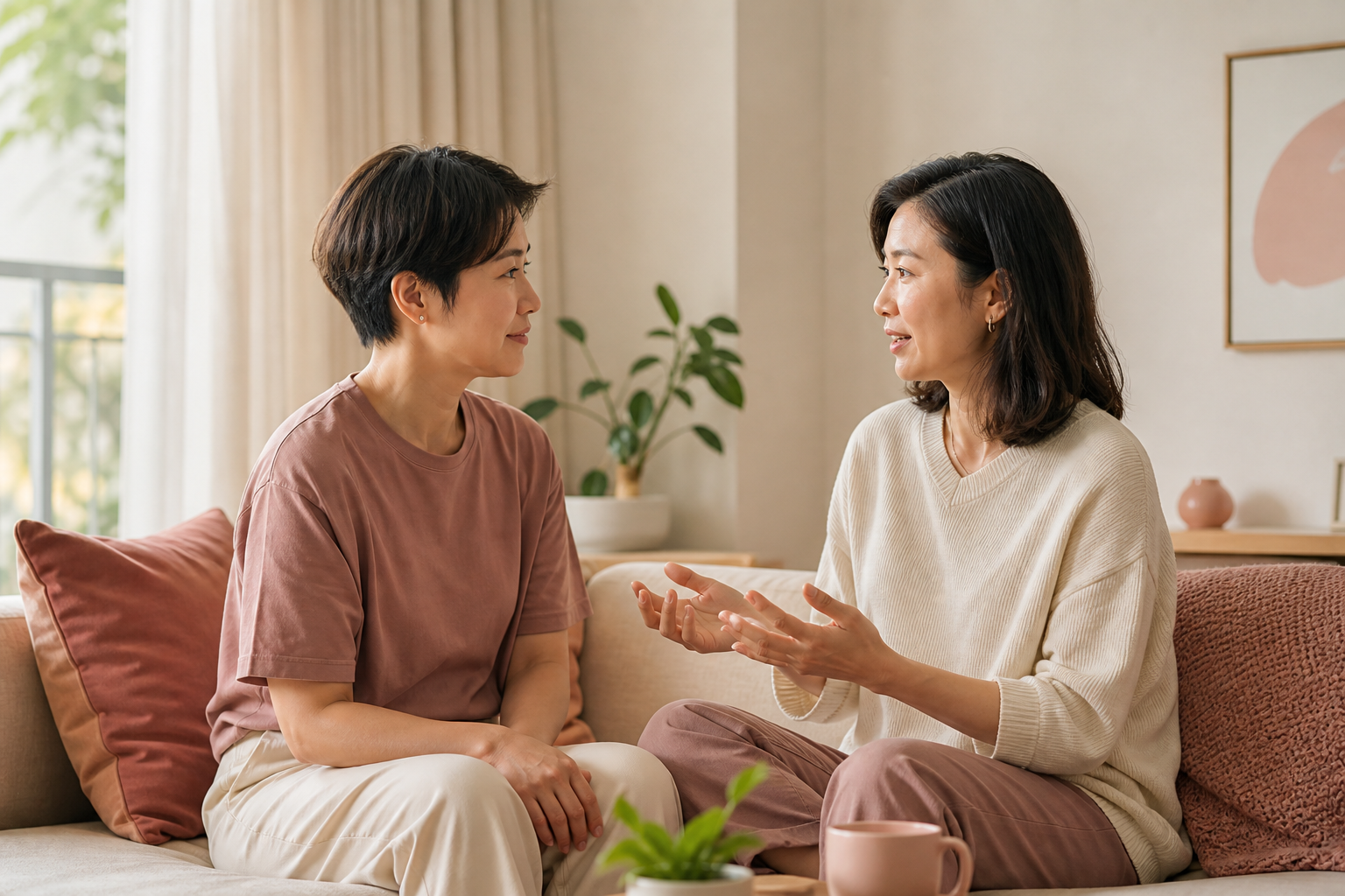 คู่รักพูดคุยเรื่องความชอบและขอบเขต